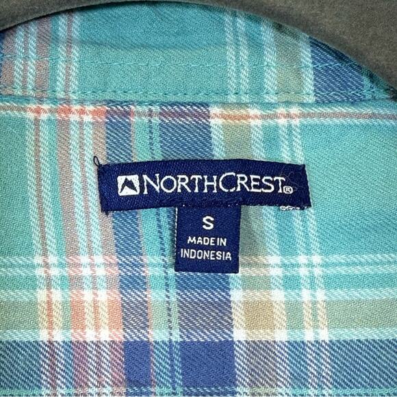 NorthCrest Plaid Flannel Shirt - Blue. Size Small. In good used condition! - Picture 3 of 6